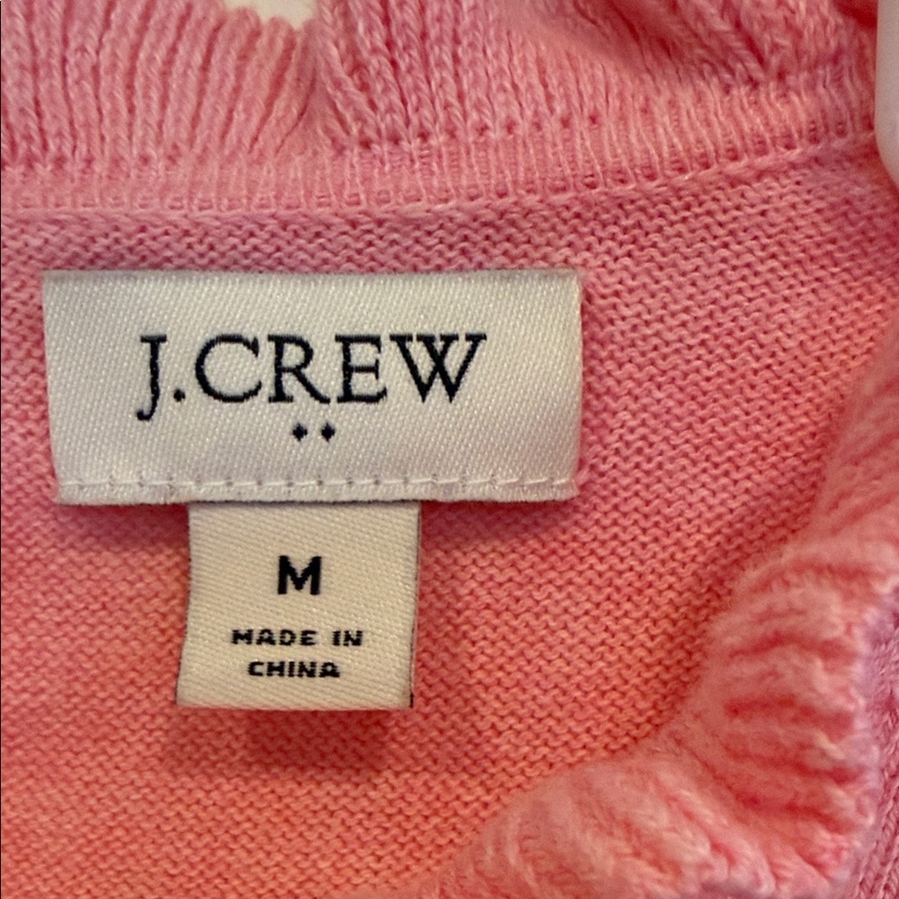 J. Crew Soft Pink Ruffle Sweater - Picture 4 of 6